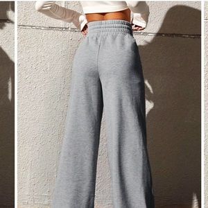 COMMENSE Grey Wide Leg Sweatpants